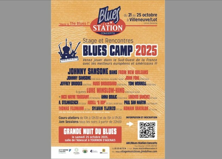 Blues Camp 2025, stages et rencontres
