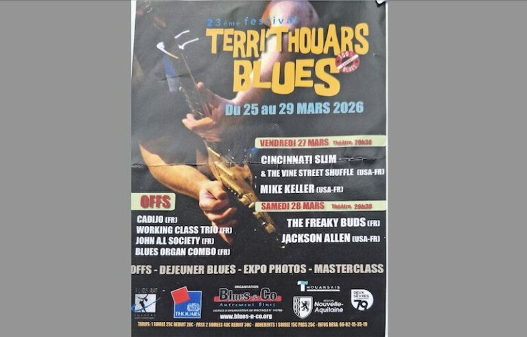 Festival Terri’Thouars Blues 2026, le programme