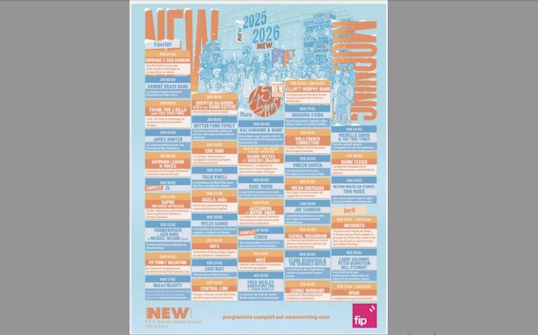 New Morning, programme de février, mars et avril 2026