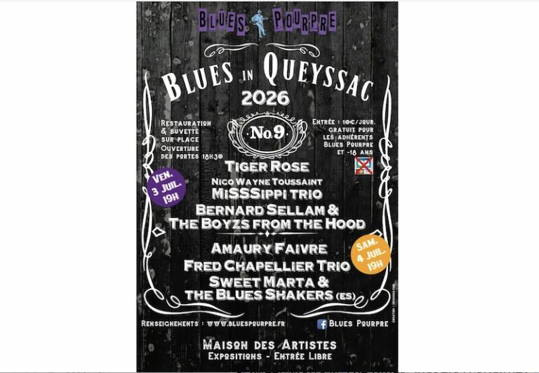 Festival Blues in Queyssac 2026, le programme