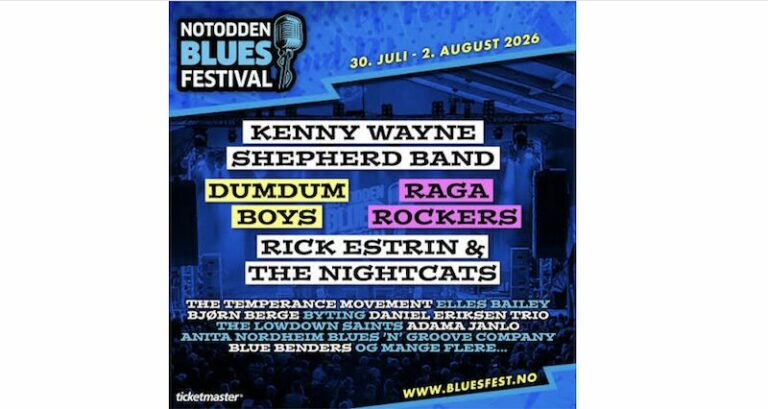 Notodden Blues Festival 2026, le programme