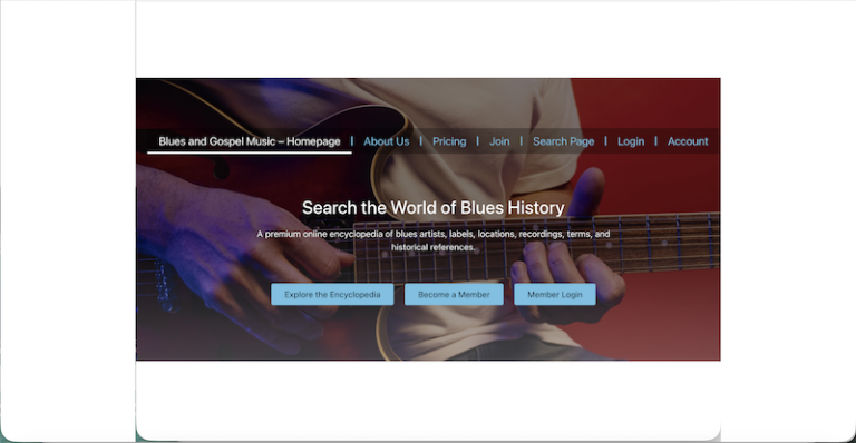 Sortie de la « Blues and Gospel Music Encyclopedia » par Bob Eagle