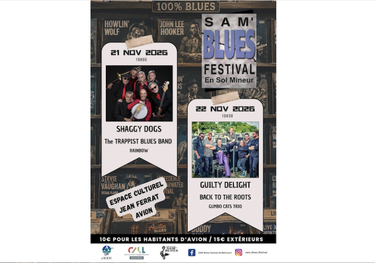 Sam’ Blues Festival en Sol Mineur à Avion, le programme